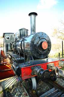 Foto, materiell, befreit, Landschaft, Bild, hat Foto auf Lager,Meiji-mura-Dorf Museum Bisai hetzt Dampf Lokomotive 1, dnsten Sie Lokomotive, Die Verwestlichung, Eisenbahn, Kulturelles Erbe