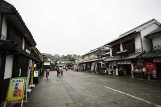 photo,material,free,landscape,picture,stock photo,Creative Commons,Kurashiki souvenir shop, souvenir, Tradition architecture, signboard, wall covered with square tiles and jointed with raised plaster