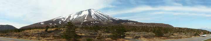 Foto, materieel, vrij, landschap, schilderstuk, bevoorraden foto,Mt. Asama-yama, Sneeuw, Vulkaan, Bave wiegelen, Lava